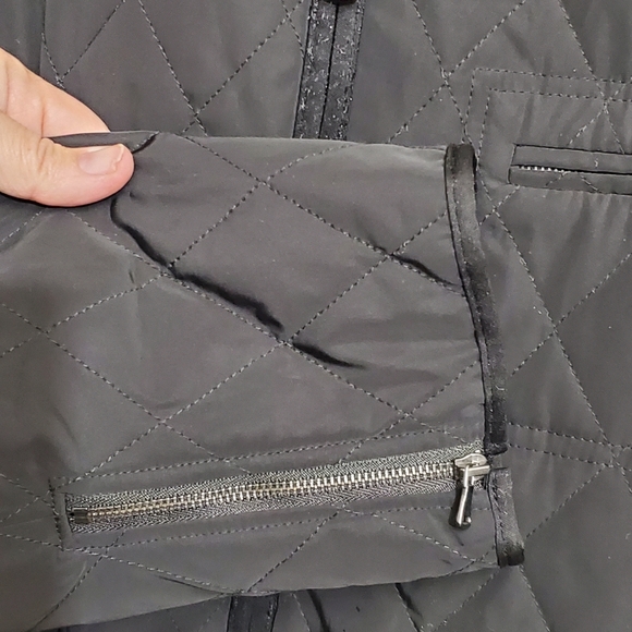 Talbots Black Quilted zip up jacket size XL - Picture 8 of 10